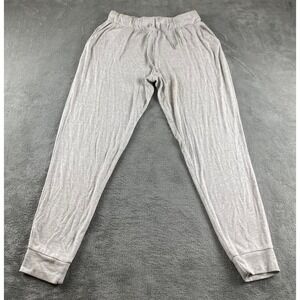 Serra Women's Lounge Pants Size L Gray Viscose Bamboo Blend Drawstring Joggers